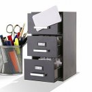 Mini File Cabinet Business Card Holder 3-Drawer