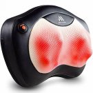 Shiatsu Neck and Back Massager - 8 Heated Rollers Kneading Massage Pillow for Sh