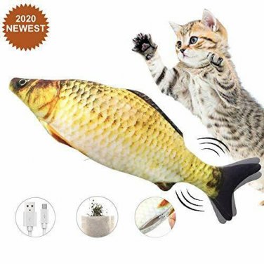 Electric Moving Fish Cat Toy, Realistic Electric Doll Fish, Electric Wagging Fis