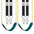 ZNCMRR 2 Pack Swings Seats Heavy Duty with 66" Chain Plastic Coated, Playground