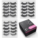 Natural False Eyelashes Lashes Pack - 15 Pairs 3 Styles Fake Eyelashes Wispies L