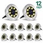 Aogist Solar Ground Lights,8 LED Solar Lights Outdoor Disk Lights Garden Lights