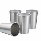 TDGOM 4 Pack 16oz Stainless Steel Cups Shatterproof Pint Drinking Cups Metal Dri