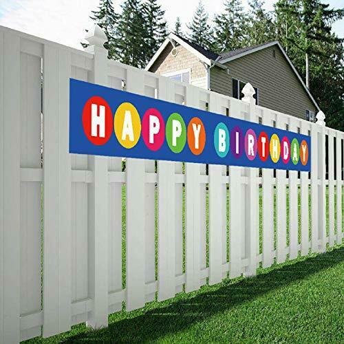 Maplelon Large Happy Birthday Banner Huge Bday Sign Colorful Hanging