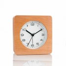 Artinova Wooden Alarm Clock, Classic Square Outlook, Wooden Handmade, Silent Des