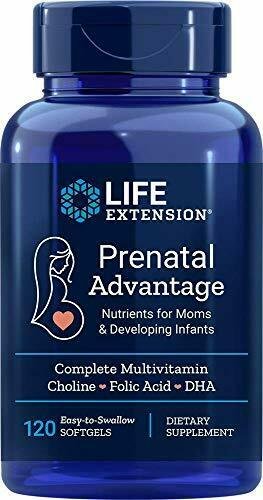 Life Extension Prenatal Advantage | Choline + Folic Acid + Dha | Complete Prenat