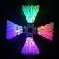 ZHENAN 6 Pack LED Badminton Shuttlecocks Lighting Birdies Shuttlecock Glow in Th