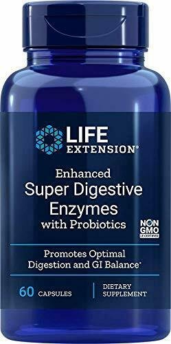 Life Extension Enhanced Super Digestive Enzymes with Probiotics, 60 Vegetarian C