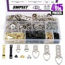 Swpeet 415Pcs Picture Hangers Kit with Screws, Heavy Duty Assorted Picture Hange