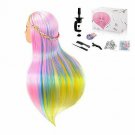 MYSWEETY 29 Inch Colorful Hair Mannequin Head Hairdressing Practice Training Dol