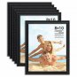 Langdon House 8x10 Picture Frames (Black, 6 Pack), Contemporary Frame Set, Wall