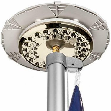 Solar Daisy Widebody Flag Pole Flagpole Light - LED Downlight for Most In-Ground