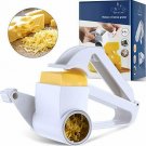 Rotary Cheese Grater Manual Handheld Cheese Grater with Stainless Steel Drum for