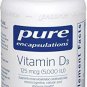 Pure Encapsulations - Vitamin D3 125 mcg (5,000 IU) - Hypoallergenic Support for