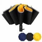 Reverse Travel Umbrella, UV Protection Windproof Compact Folding Umbrella Auto O