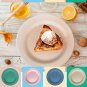 Shopper Goods Bamboo Plates Multi-Color (4 Pack) Dinnerware Set | Non-Toxic, Eco