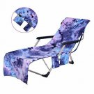 N/X Beach Lounge Chair Cover Beach Towel,with Side Pockets 82.5 X 29.5 inches Lo