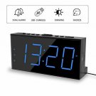 ROCAM Digital Alarm Clock, 7'' Large LED Screen, 5 Brightness, Dual Alarm, Easy