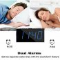 ROCAM Digital Alarm Clock, 7'' Large LED Screen, 5 Brightness, Dual Alarm, Easy