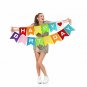 Rainbow Happy Birthday Banner for Magical Candyland Childrens Party Supplies Fel