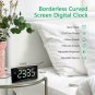 PICTEK Digital Alarm Clock, 5" Curved Dimmable LED Screen, Digital Clock for Kid