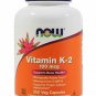 Now Vitamin K-2 100 mcg, 250 Veg Capsules (250 Veg Capsules)