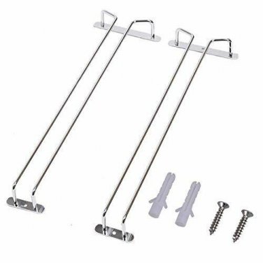 Stemware Rack,Wire Hanging Rack,Under Cabinet Wine Glass Rack,Stainless Steel Ch