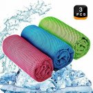 YQXCC Cooling Towel 3 Pcs (47"x12") Microfiber Towel for Instant Cooling Relief,