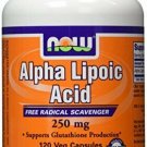 NOW Foods Alpha Lipoic Acid 250 mg, 120 Vcaps (2 Pack)