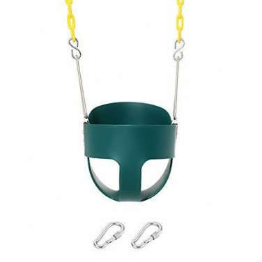 Take Me Away High Back Full Bucket Toddler Swing Seat with Yellow Coated Swing C
