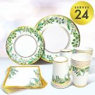 Sweet Baby Co. Greenery Plates Jungle Theme Boho Party Supplies Bridal Baby Show