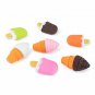 Colorful Mini Ice Cream Cone Fudge Pop Frozen Treat Erasers for Children Party F