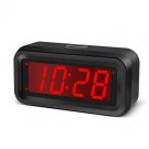 EUTUKEY Digital Alarm Clock Battery Operated Only, 4pcs AA Batteries Keep Cordle