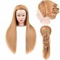 Mannequin Head Hair Styling Training Head Synthetic Fiber Hair Manikin Head Cosm