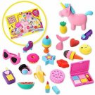 GirlZone: Unicorn Fruit Scented Erasers for Kids, 20 Fun Designs Including Rolle