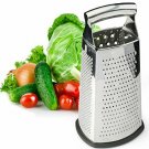 Spring Chef Box Grater, 4-Sided Stainless Steel Large 10-inch Grater for Parmesa