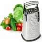 Spring Chef Box Grater, 4-Sided Stainless Steel Large 10-inch Grater for Parmesa