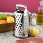 Spring Chef Box Grater, 4-Sided Stainless Steel Large 10-inch Grater for Parmesa