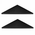 Evron Corner Mounting Shelf,Easy to Install Wall Corner Shelf,Set of 2 (Black Fr