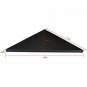 Evron Corner Mounting Shelf,Easy to Install Wall Corner Shelf,Set of 2 (Black Fr
