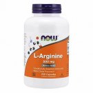 NOW Supplements L-Arginine 500 mg Nitric Oxide Precursor Amino Acid 250 Capsules