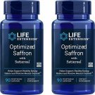 Life Extension Optimized Saffron with Satiereal, 90 Capsules (Pack of 2)