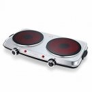 SUNAVO Hot Plates for Cooking, 1800W Electric Double Burner with Handles, 6 Powe