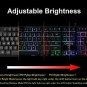 Gaming Keyboard and Mouse Mousepad Combo Mechanical Feeling Rainbow LED Backligh