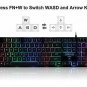Gaming Keyboard and Mouse Mousepad Combo Mechanical Feeling Rainbow LED Backligh