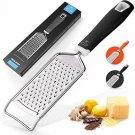 Zulay Kitchen Professional Cheese Grater Stainless Steel - Durable Rust-Proof Me