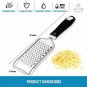 Zulay Kitchen Professional Cheese Grater Stainless Steel - Durable Rust-Proof Me