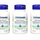 Life Extension High Potency Optimized Folate 5000 mcg, 30 vegetarian tablets-PAC