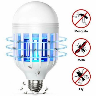 GLOUE Bug Zapper Light Bulb 2 in 1 Fly Killer Lamp E26 or E27 Led Electronic Ins