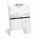 321Done 3-Part Carbonless Order Form Pad, 50 Sets (5.5" x 8.5") Carbon Copy Whit